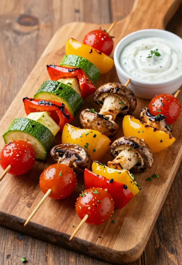 12 Vegetarian Tandoori Recipes with Smoky Spiced Flavor 2. Tandoori Vegetable Skewers 0