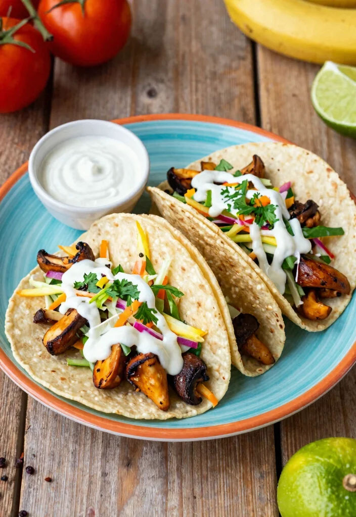 12 Vegetarian Tandoori Recipes with Smoky Spiced Flavor 8. Tandoori Mushroom Tacos 0